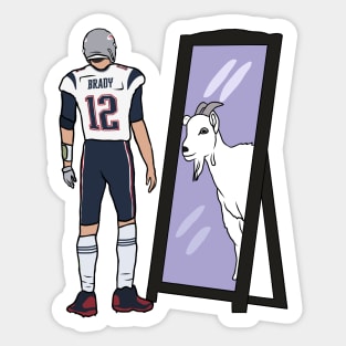 Brady Mirror GOAT Sticker